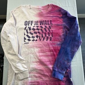 Vans Pink and White Gradient Tee